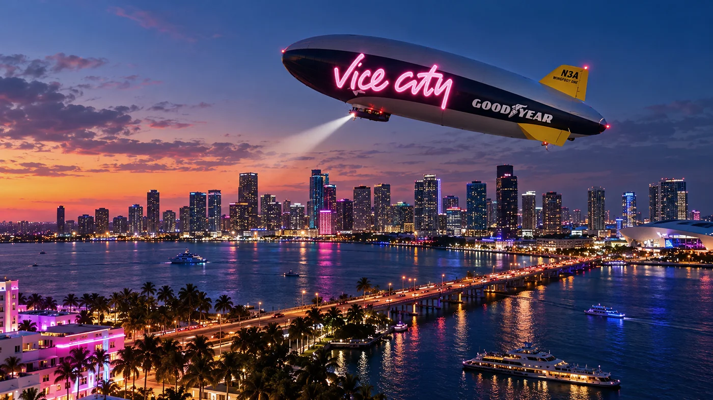 Vice City airship visual reproduced by LLLLITL.