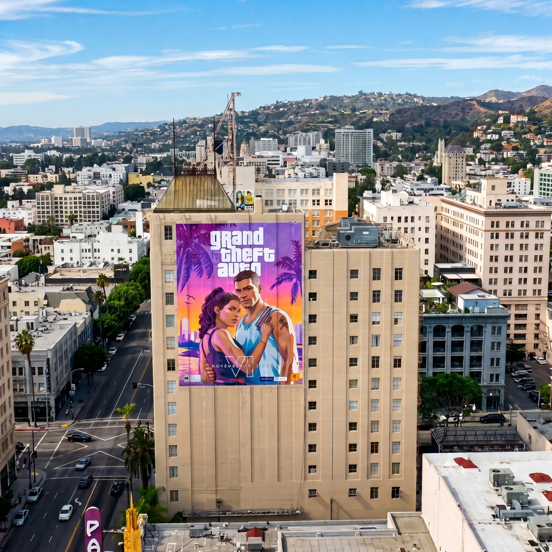 The Hollywood Boulevard installation in Los Angeles.