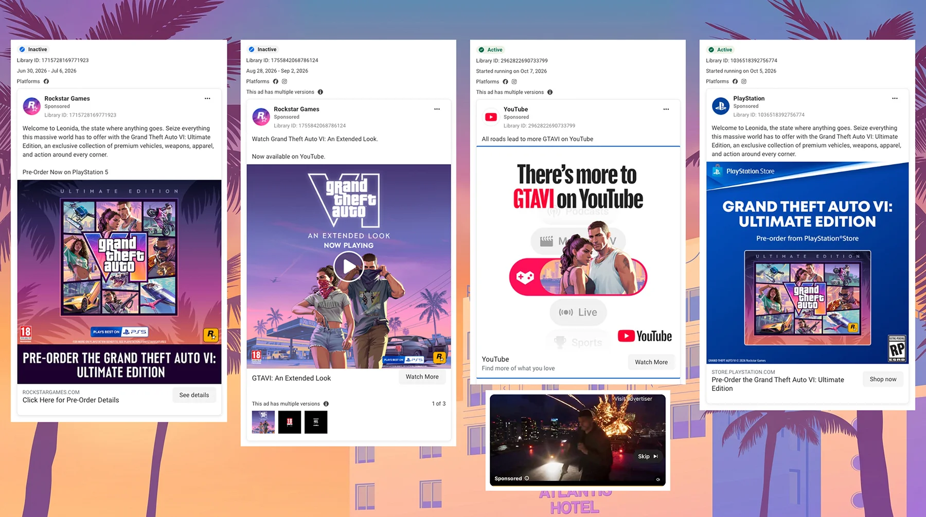 Examples of paid social advertising collected in the campaign archive.