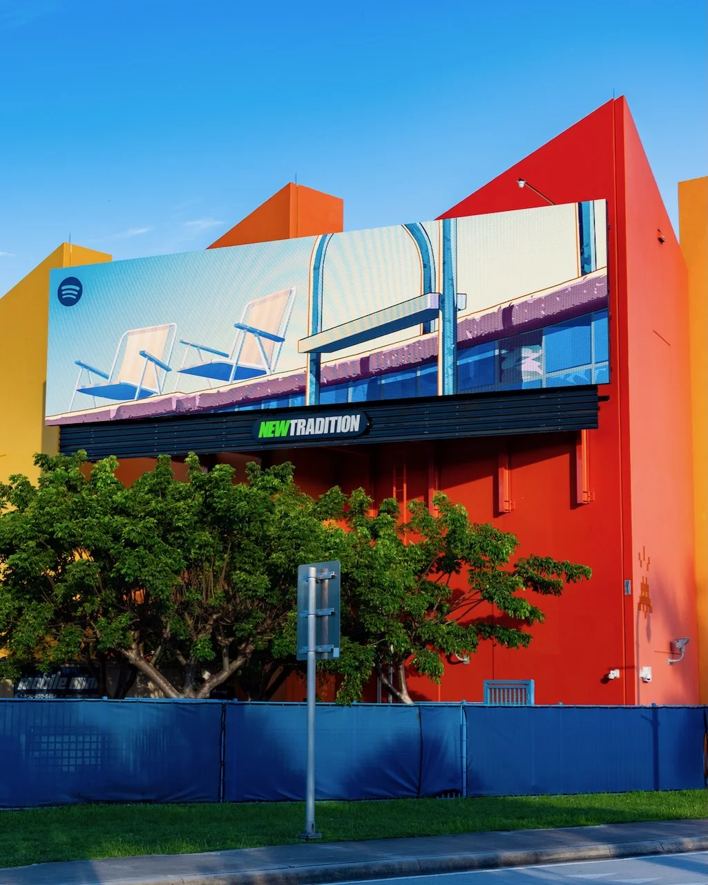 Spotify outdoor advertising using the campaign’s musician artwork.